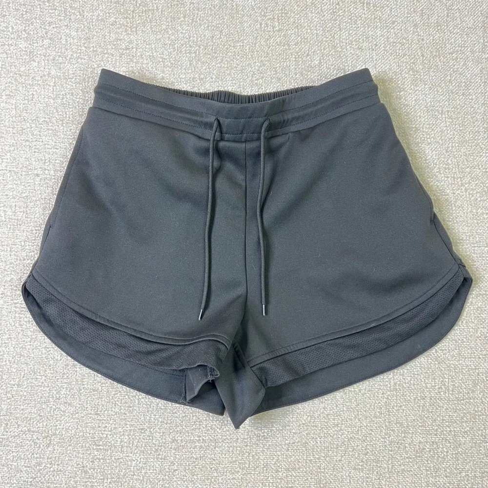 Halara Black Athletic Shorts Drawstring Stretch Running Activewear Womens Size L
